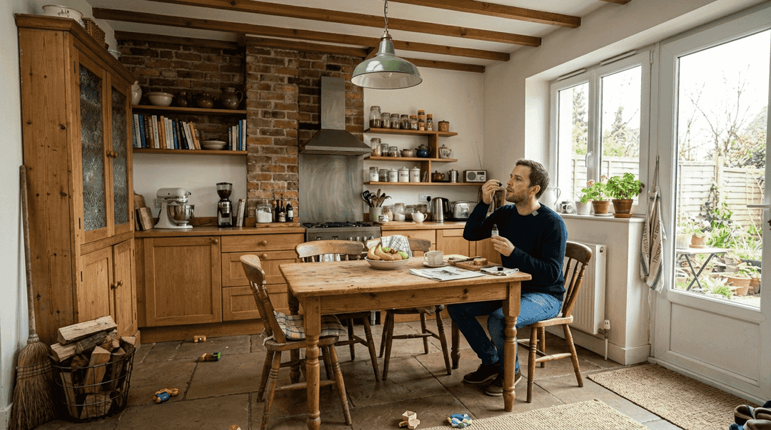 Un homme qui intègre l'huile de CBD dans ses recettes pour apporter une touche originale à sa cuisine.