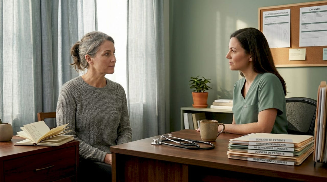 Consultation médicale entre un patient et son médecin au cabinet