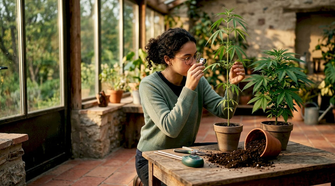Un botaniste analyse les différences entre les variétés sativa et indica.