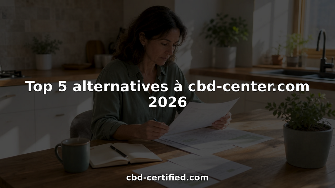 Une personne examine attentivement des dossiers de certification liés au CBD, installée à son bureau.