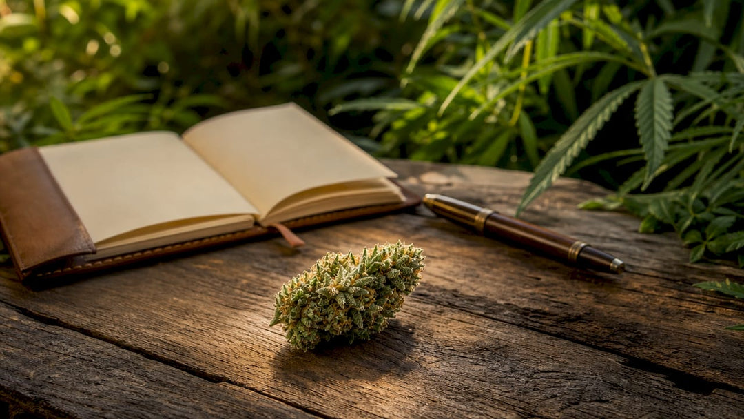 Détail des fleurs de cannabis révélant les trichomes en gros plan