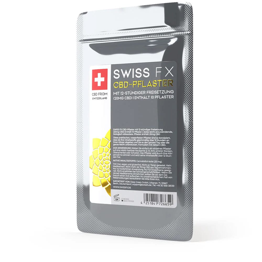 Swiss FX Patchs 1 pack 10 Patchs CBD Elixir, Muscles et Articulations