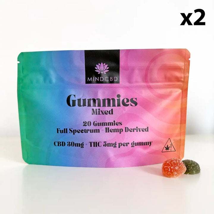 Mind CBD Gummies CBD Multi-Fruits (Assortiment) / 2 sachets 20 Gummies CBD 30mg + THC 5mg (6 saveurs au choix)