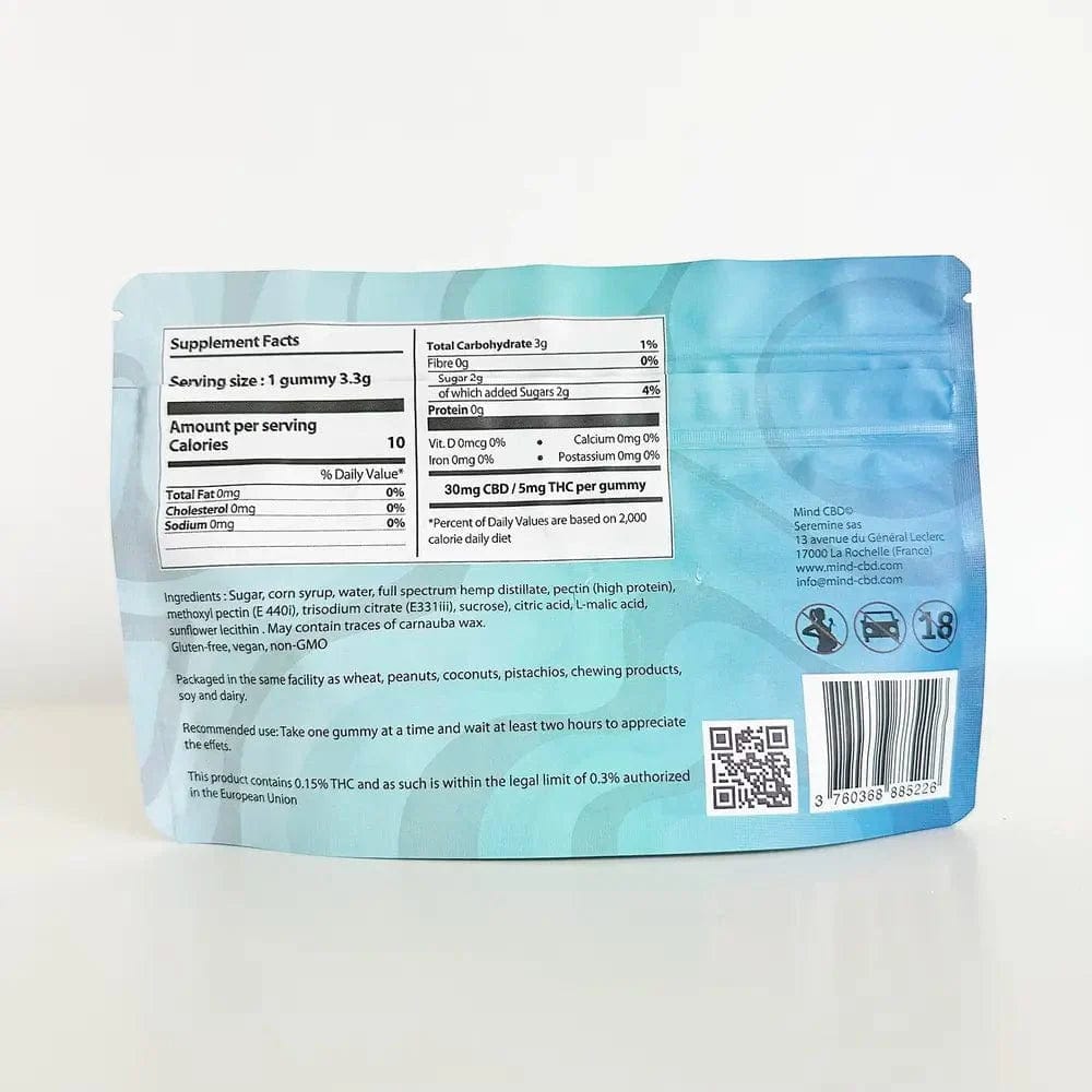 Mind CBD Gummies CBD 20 Gummies CBD 30mg + THC 5mg (Mojito)