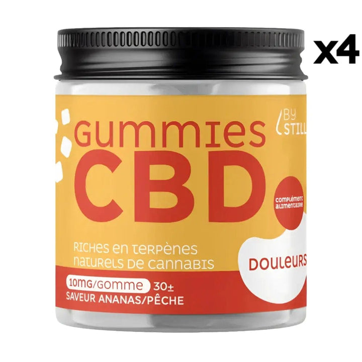 STILLA Gummies CBD 4 boîtes 30 Gummies CBD CBG Douleurs 300mg, sans THC