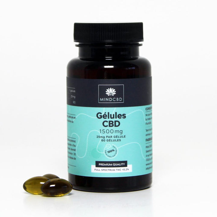 Mind CBD Gélules CBD 60 Gélules CBD Full Spectrum 1500mg
