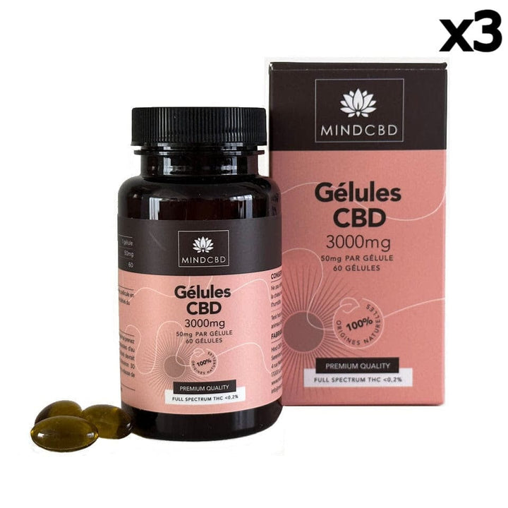 Hochkonzentrierte CBD-Kapseln x3