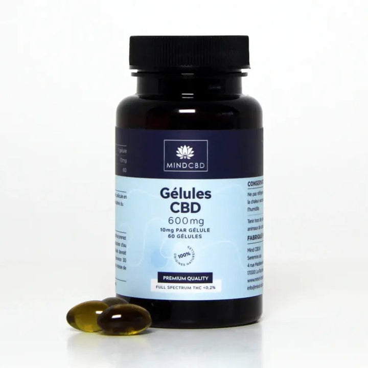 Low concentration CBD capsules bottle x5