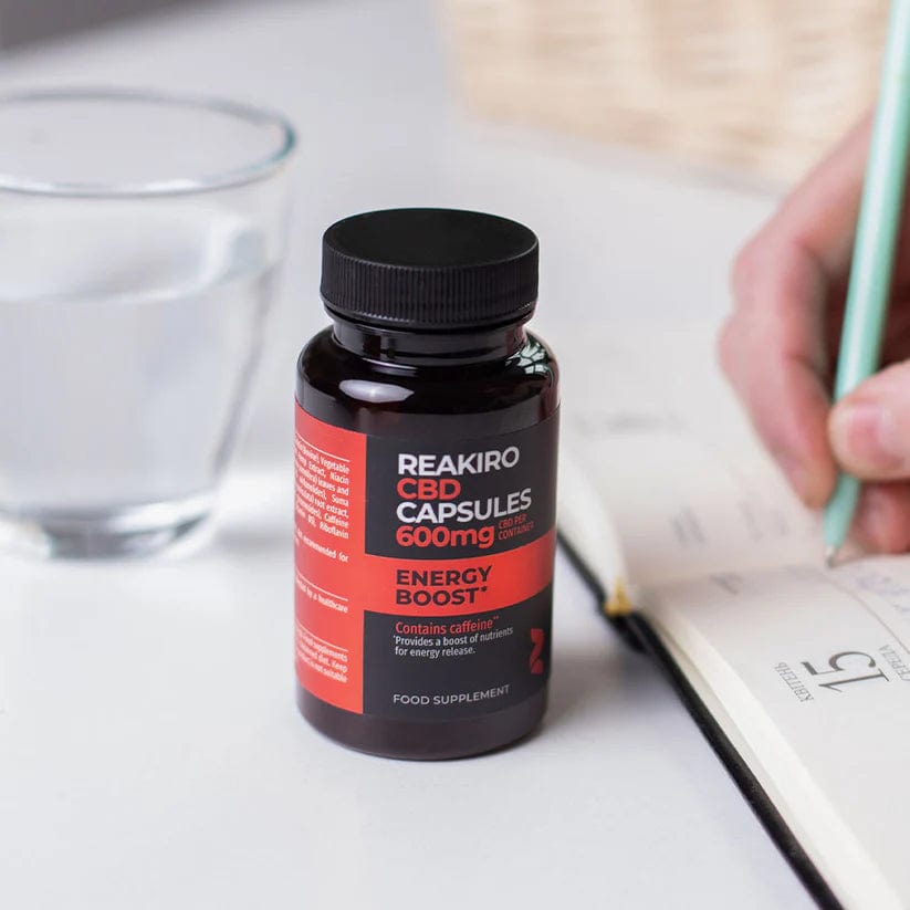 Reakiro Gélules CBD 60 Gélules CBD Full Spectrum 600mg, Energy Boost