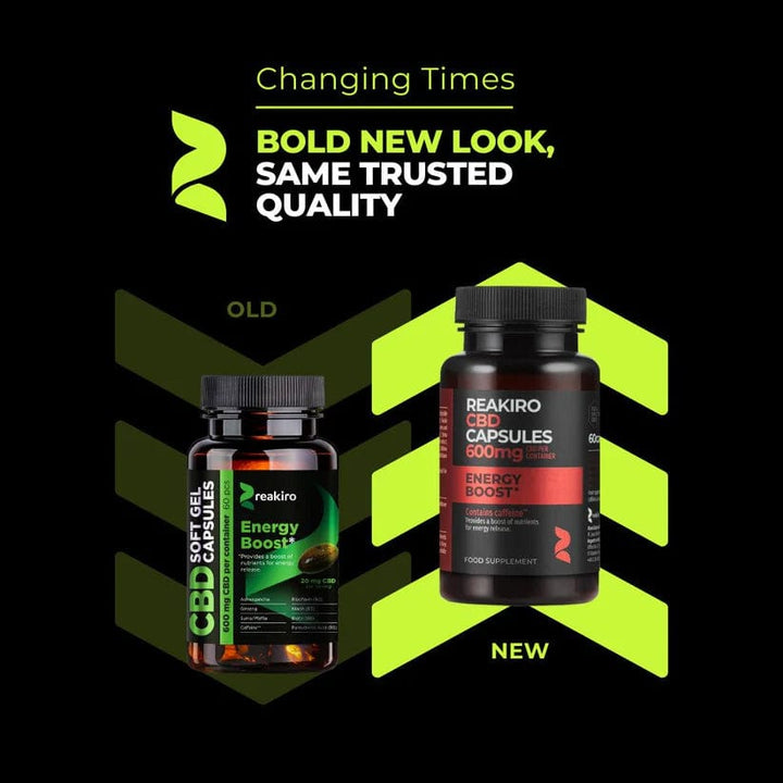 60 Capsules CBD Energy Boost Reakiro 600mg