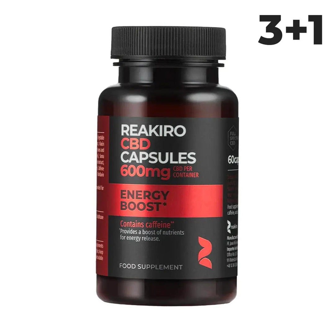60 Capsules CBD Energy Boost Reakiro 600mg