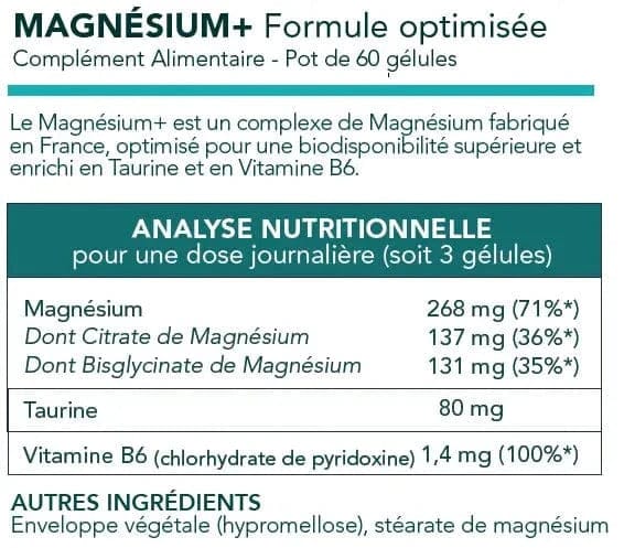 Hexa3 Gélules 60 Gélules Magnésium+ Complexe HexaPURE