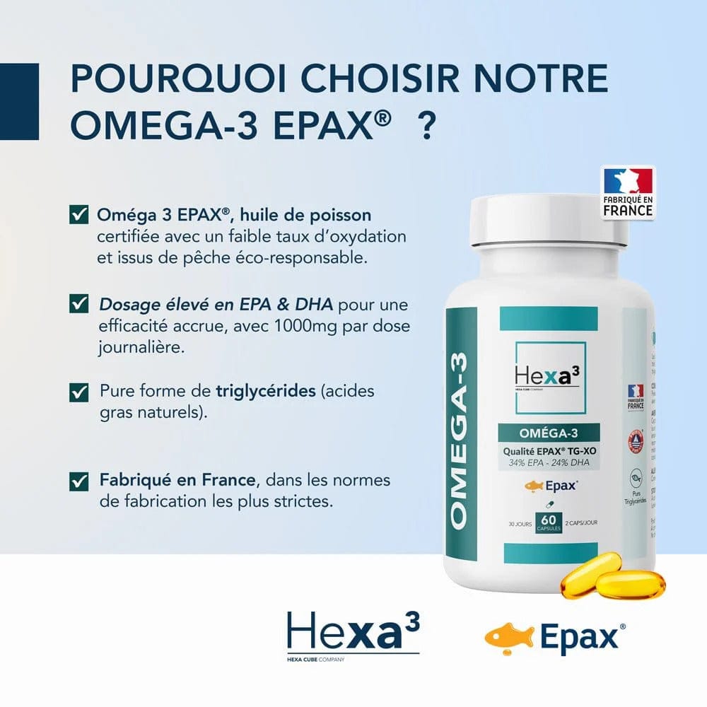 Hexa3 Gélules 60 Gélules Oméga-3 EPAX