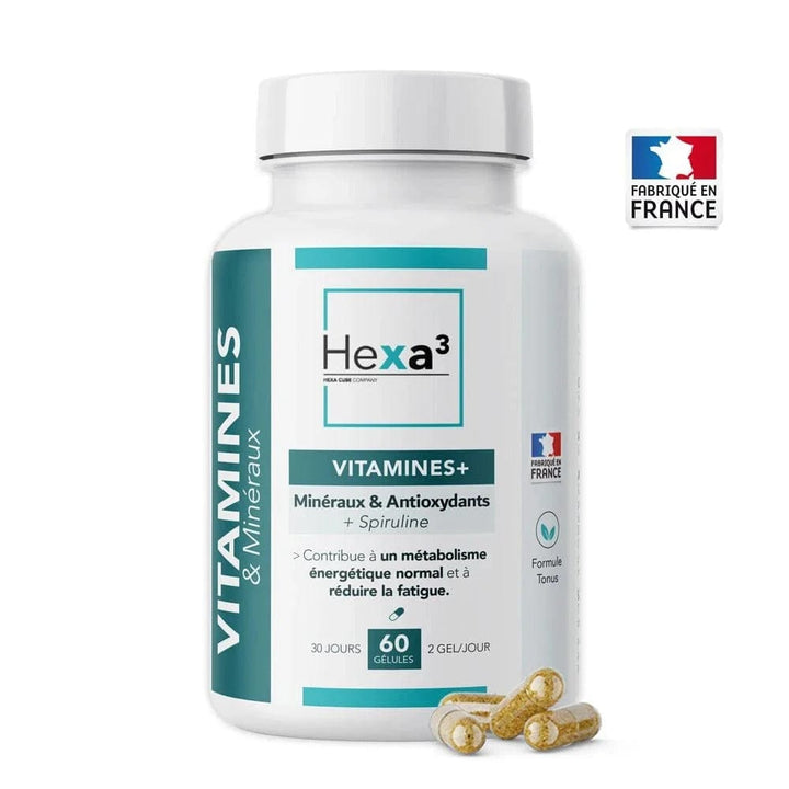 Hexa3 Gélules 1 boîte 60 Gélules Vitamines+ Minéraux Formule Tonus