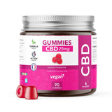 90 Raspberry CBD Gummies 2250mg HexaZEN, without THC