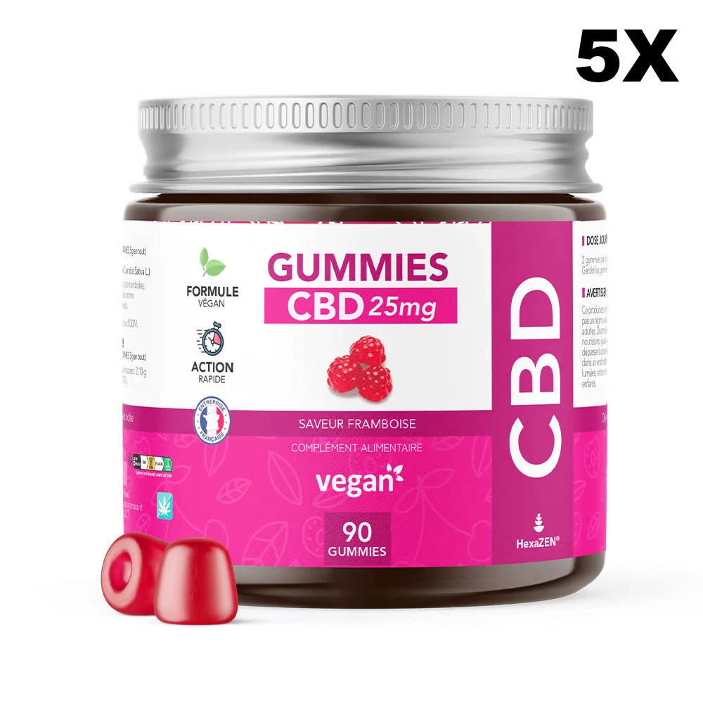 Gummies CBD 2250mg HexaZEN, sans THC