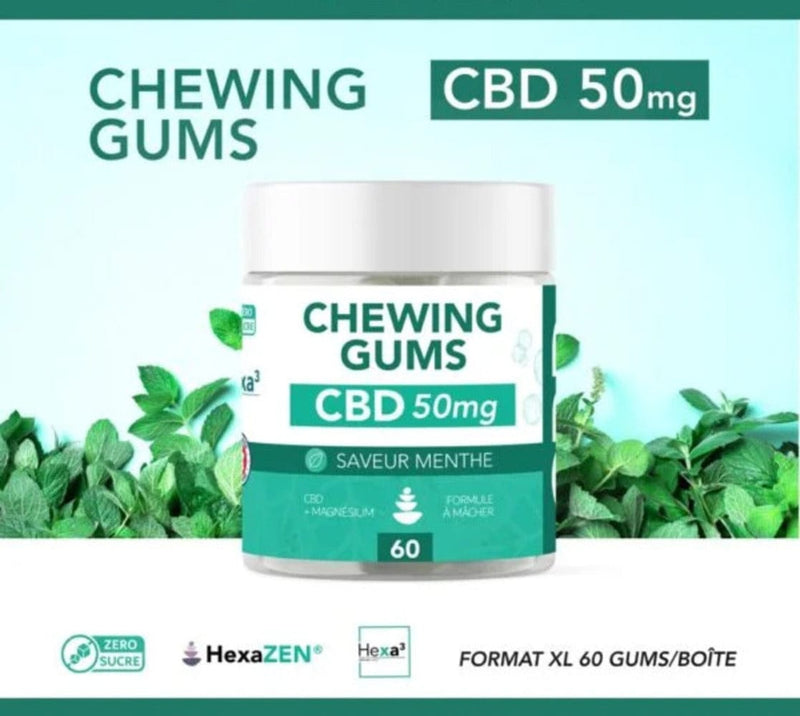 Chewing Gum CBD Menthe 3000mg
