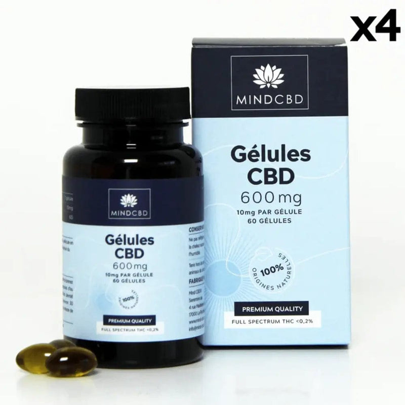 Gélules CBD faible concentration x4