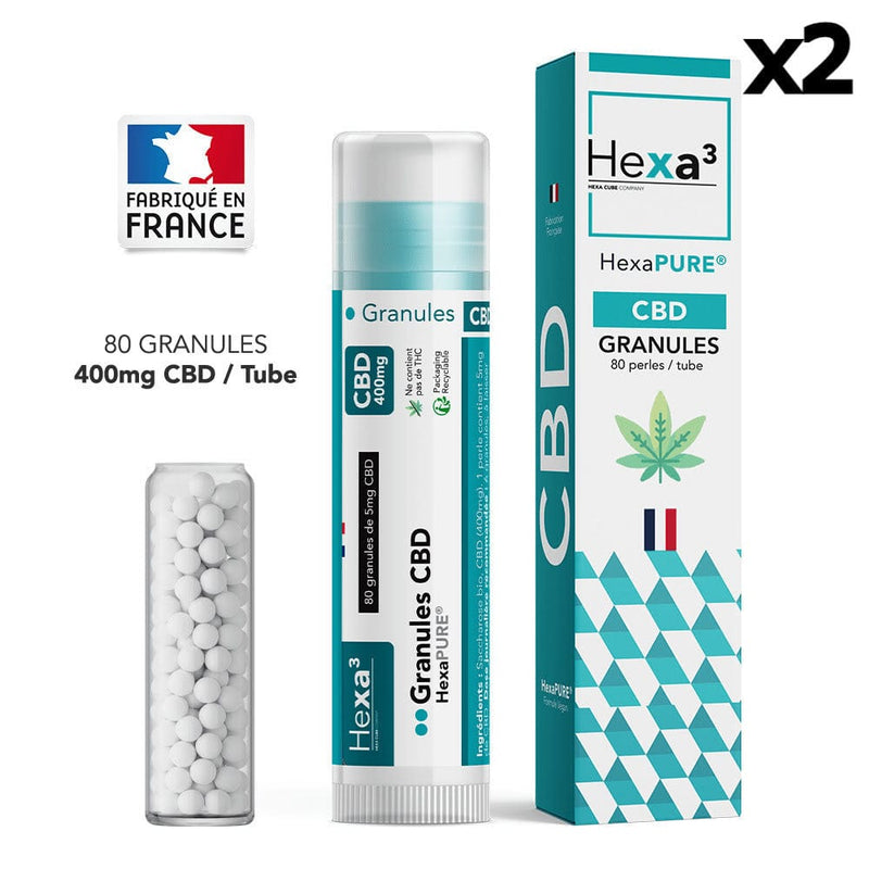 Lot 2 tubes de Granules CBD Hexa3