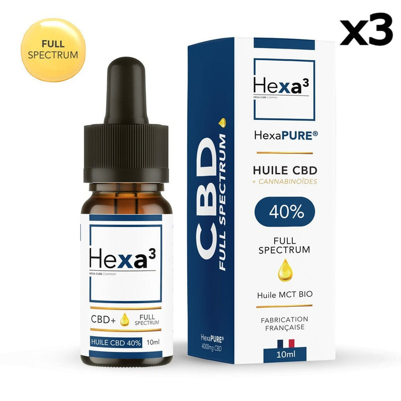 Huile CBD HexaPURE, MCT Bio, spettro completo 40% / 4000 mg (10 ml)
