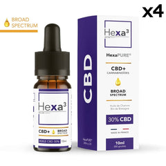 Huile CBD HexaPURE, Chanvre Bio, Broad Spectrum 30% / 3000mg, sans THC (10ml)