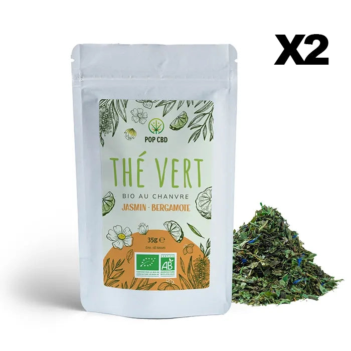 Organic Jasmine Bergamot CBD Green Tea