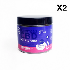 Gomas CBD + Melatonina, framboesa 300mg, sem THC