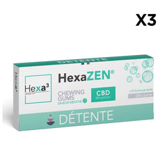 Chewing-Gums CBD Détente 10x50mg HexaZEN Menthe