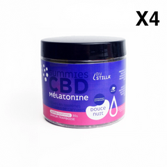 Gomas CBD + Melatonina, framboesa 300mg, sem THC