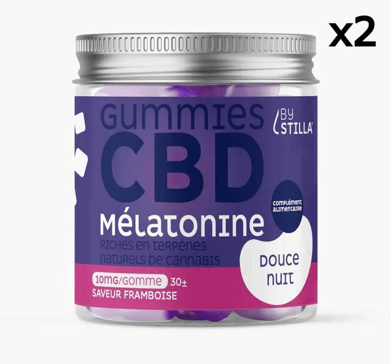 Gummies CBD Mélatonine Framboise 300mg, sans THC