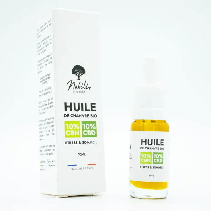 Nobilis Huiles CBD 1 flacon Huile 10% CBN + 10% CBD, sans THC (10ml)