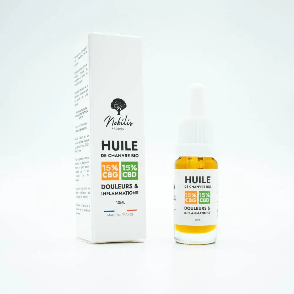 Nobilis Huiles CBD 1 flacon Huile 15% CBG + 15% CBD, Full Spectrum (10ml)