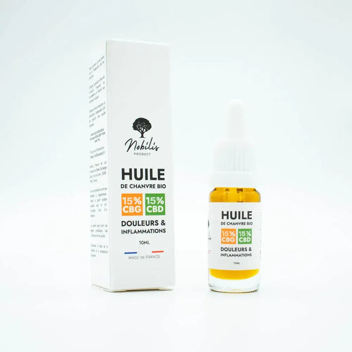 Nobilis Huiles CBD 1 flacon Huile 15% CBG + 15% CBD, Full Spectrum (10ml)