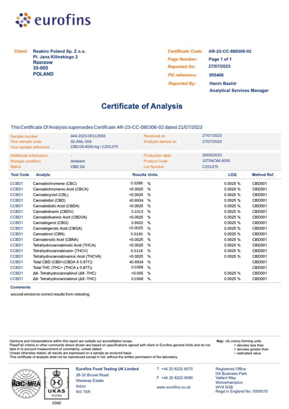 Mind CBD Huiles CBD Huile CBD 40% Full Spectrum 4000mg (10ml)