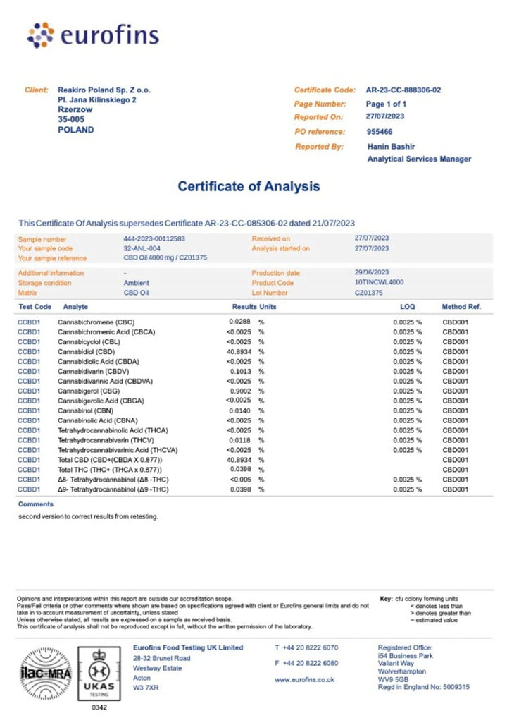 Mind CBD Huiles CBD Huile CBD 40% Full Spectrum 4000mg (10ml)