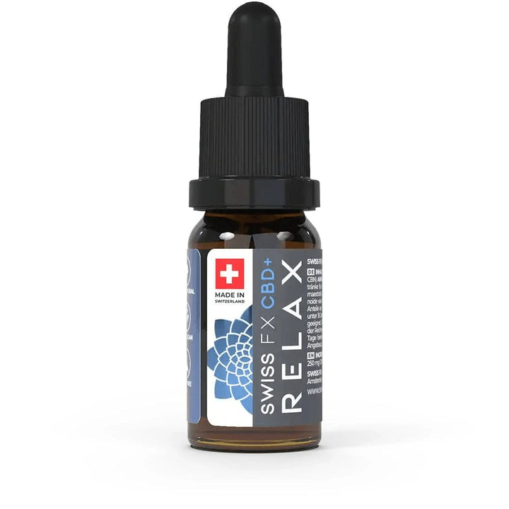 Swiss FX Huiles CBD 1 flacon Huile CBD CBN Relax Premium 1000mg + 250mg (10ml)