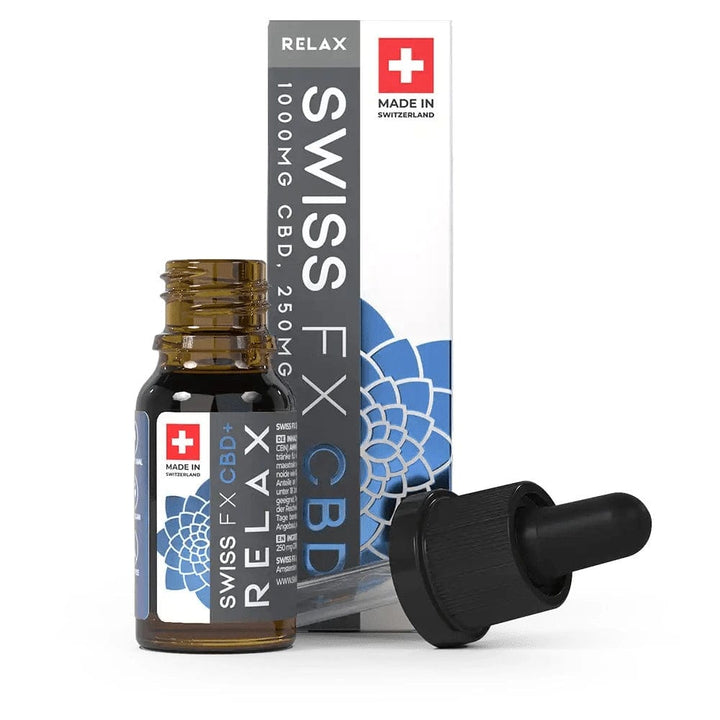Swiss FX Huiles CBD Huile CBD CBN Relax Premium 1000mg + 250mg (10ml)