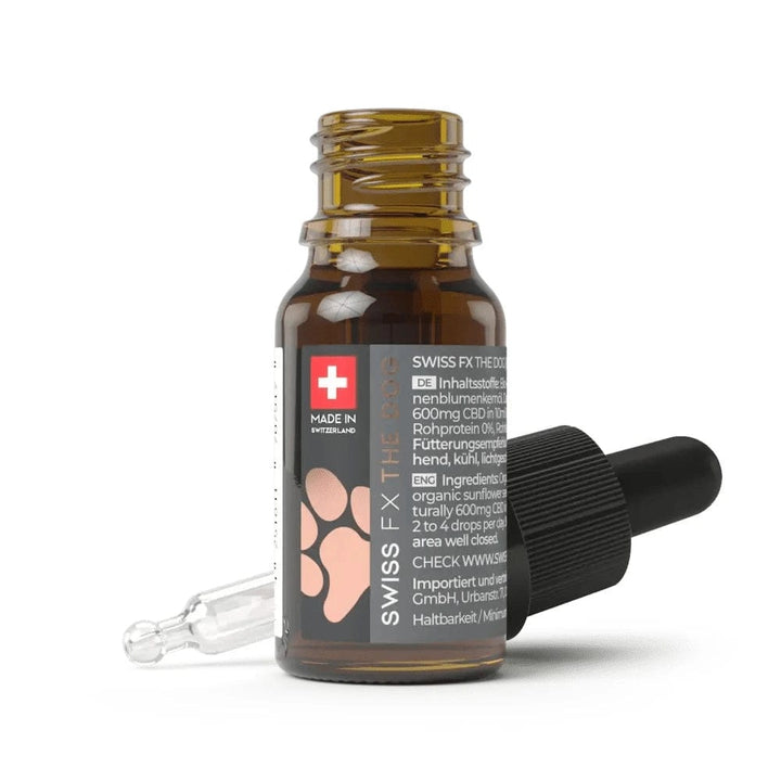 Swiss FX Huiles CBD Huile CBD naturelle pour Chiens, SwissFX 600mg (10ml)