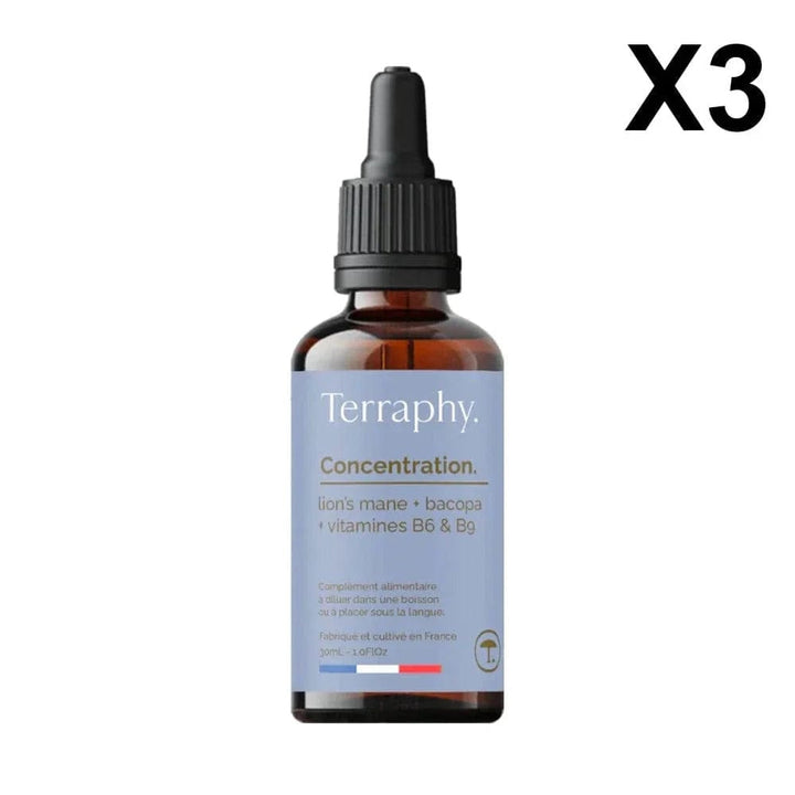 Terraphy Huiles 3 flacons Huile "Concentration" Lion’s Mane