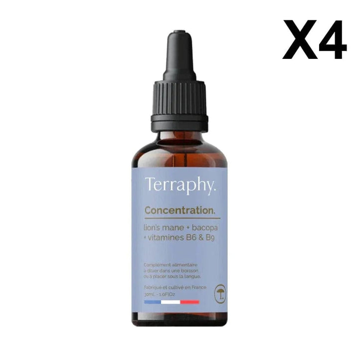 Terraphy Huiles 4 flacons Huile "Concentration" Lion’s Mane