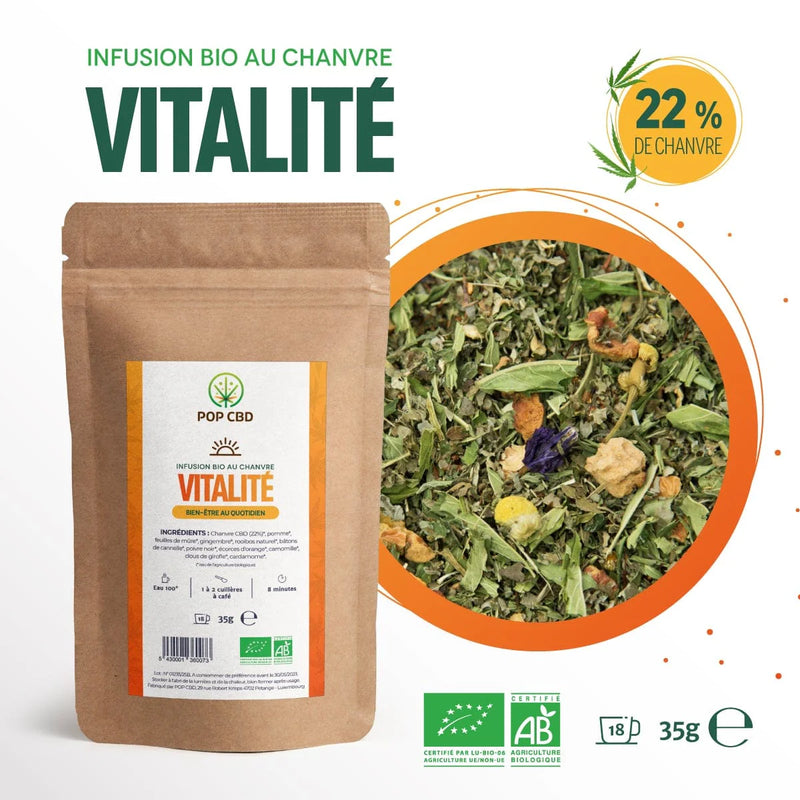 Bio vitaliteitsinfusie, met CBD-hennep