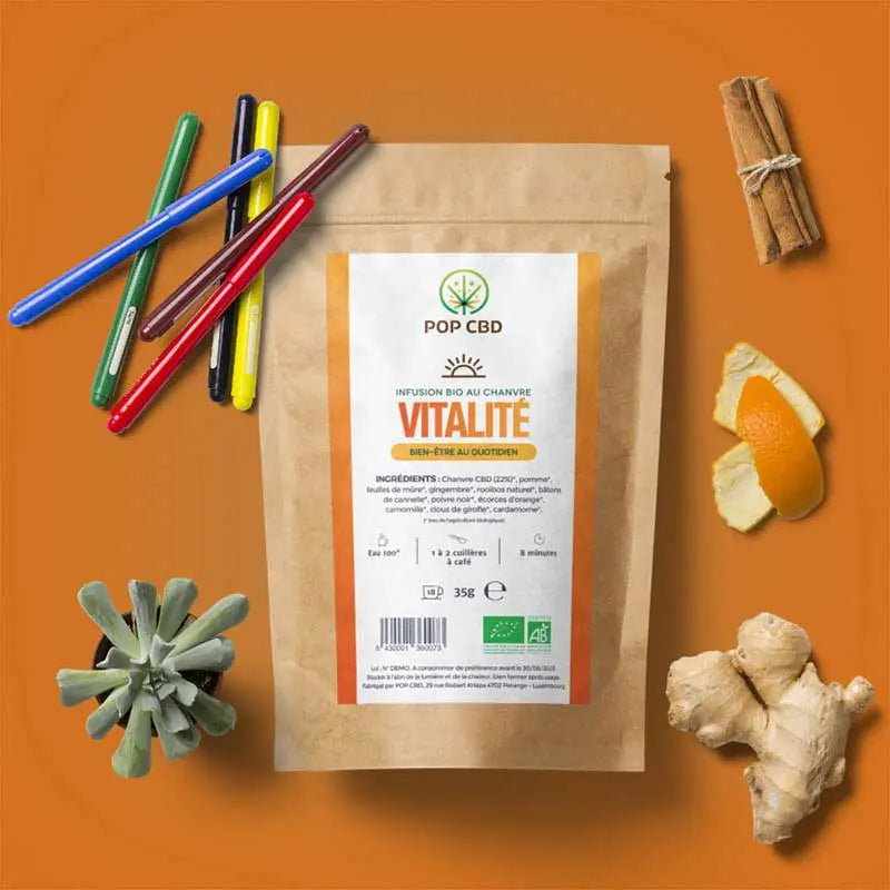 Bio vitaliteitsinfusie, met CBD-hennep