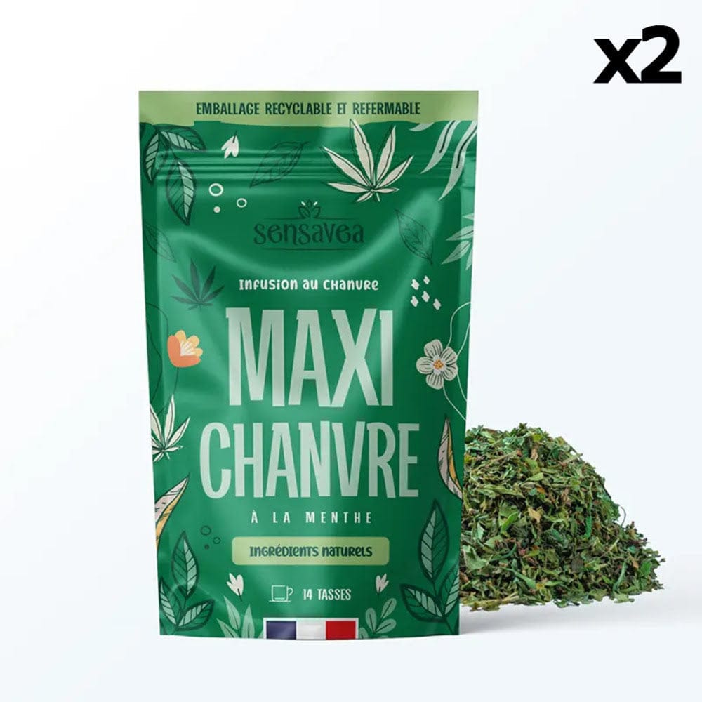 Sensavea Infusions CBD 2 sachets Infusion naturelle Menthe douce, au Chanvre CBD (70%)
