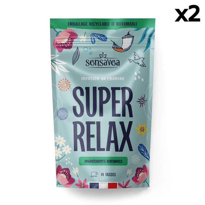 Sensavea Infusions CBD 2 sachets Infusion naturelle Super Relax, au Chanvre CBD (30%)