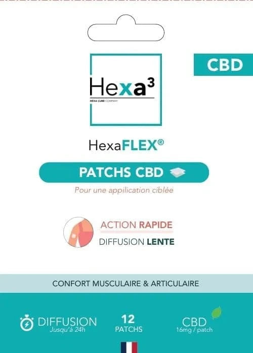 Hexa3 Patchs Patchs CBD HexaFLEX, Muscles et Articulations