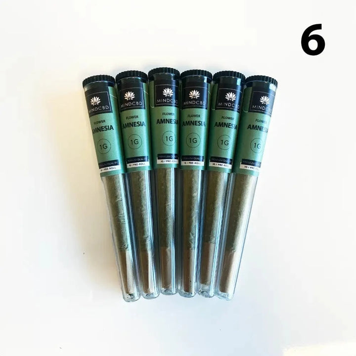 Mind CBD Fleurs CBD 6 Pré-rolls Pré-rolls CBD Amnesia Haze