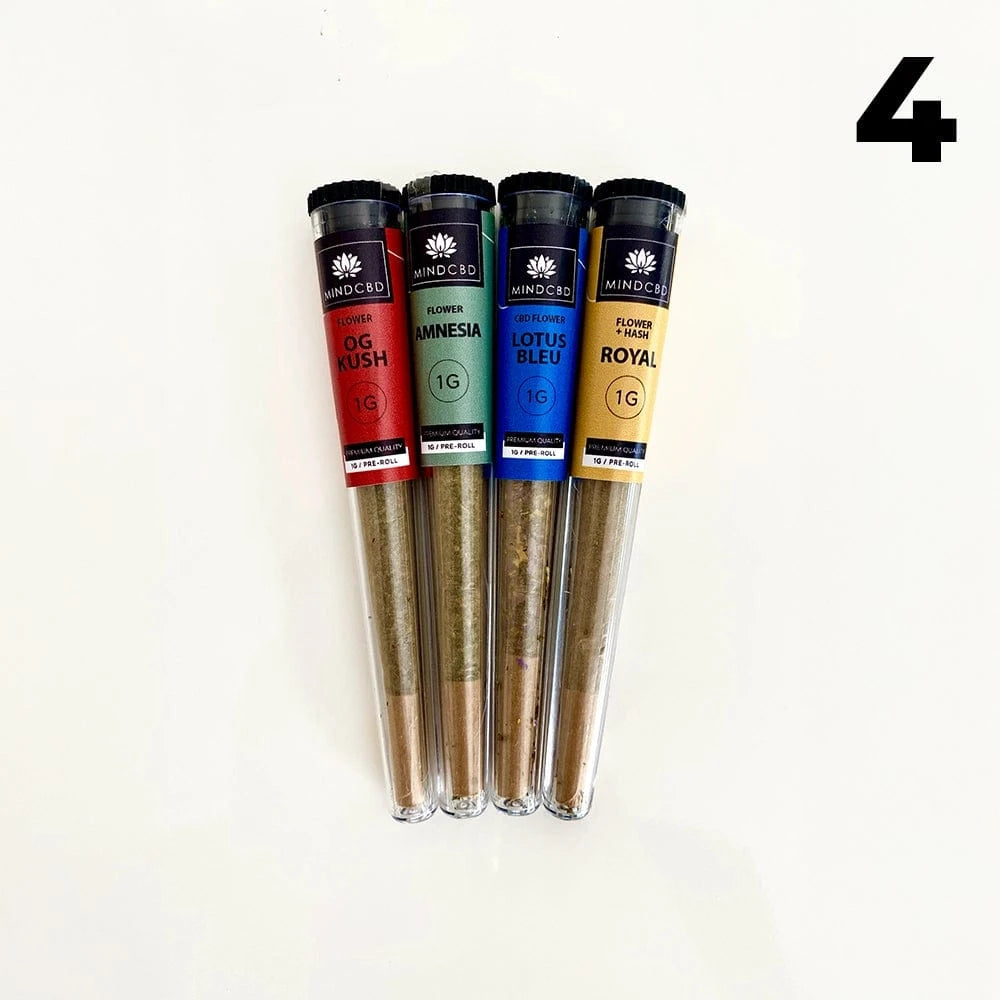 Mind CBD Fleurs CBD 4 Pré-rolls Pré-rolls CBD (Assortiment)