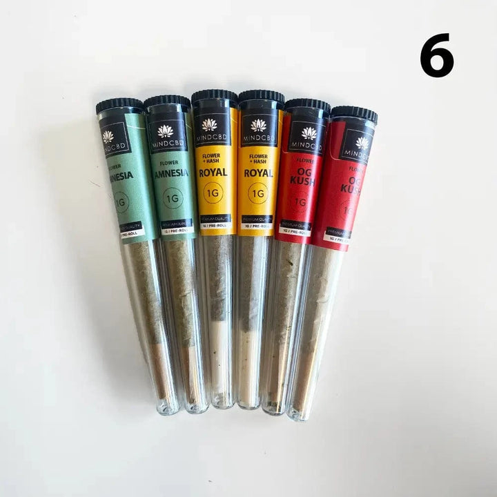 Mind CBD Fleurs CBD 6 Pré-rolls Pré-rolls CBD (Assortiment)