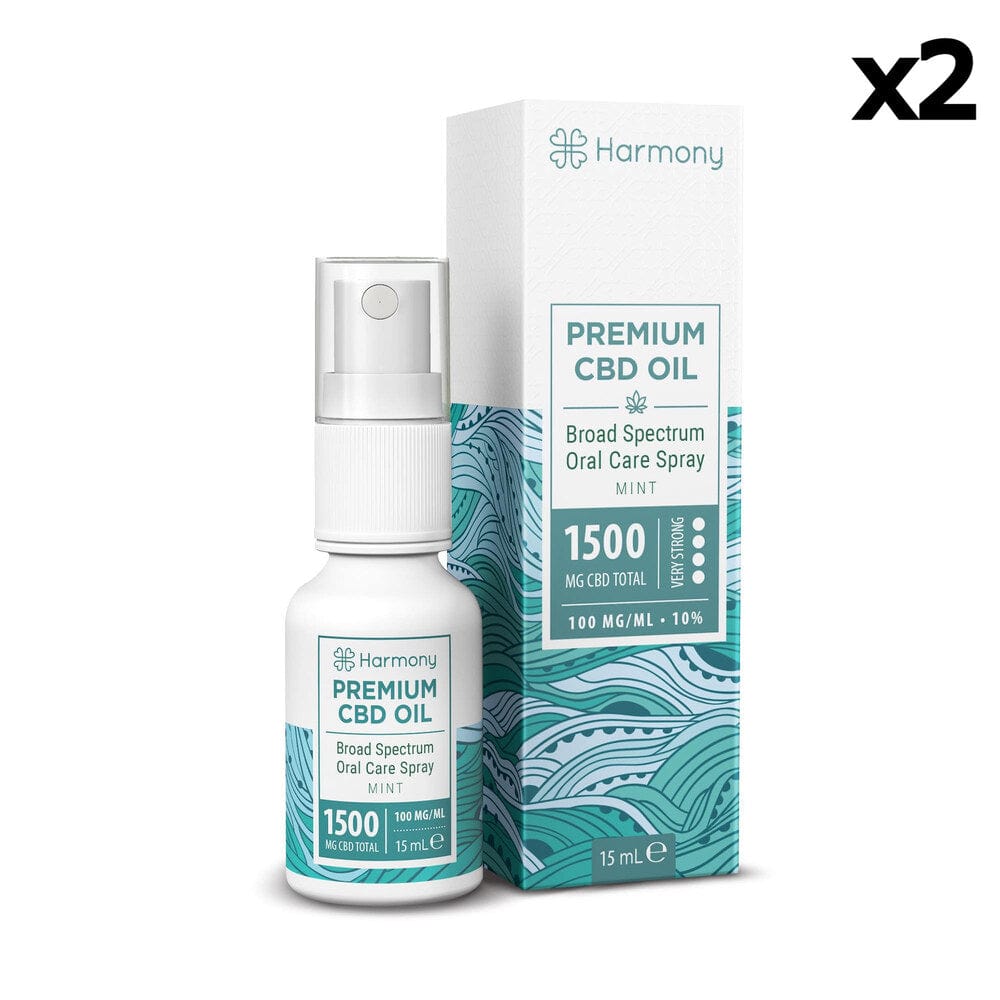 Doos met 2 flessen CBD Harmony Mint