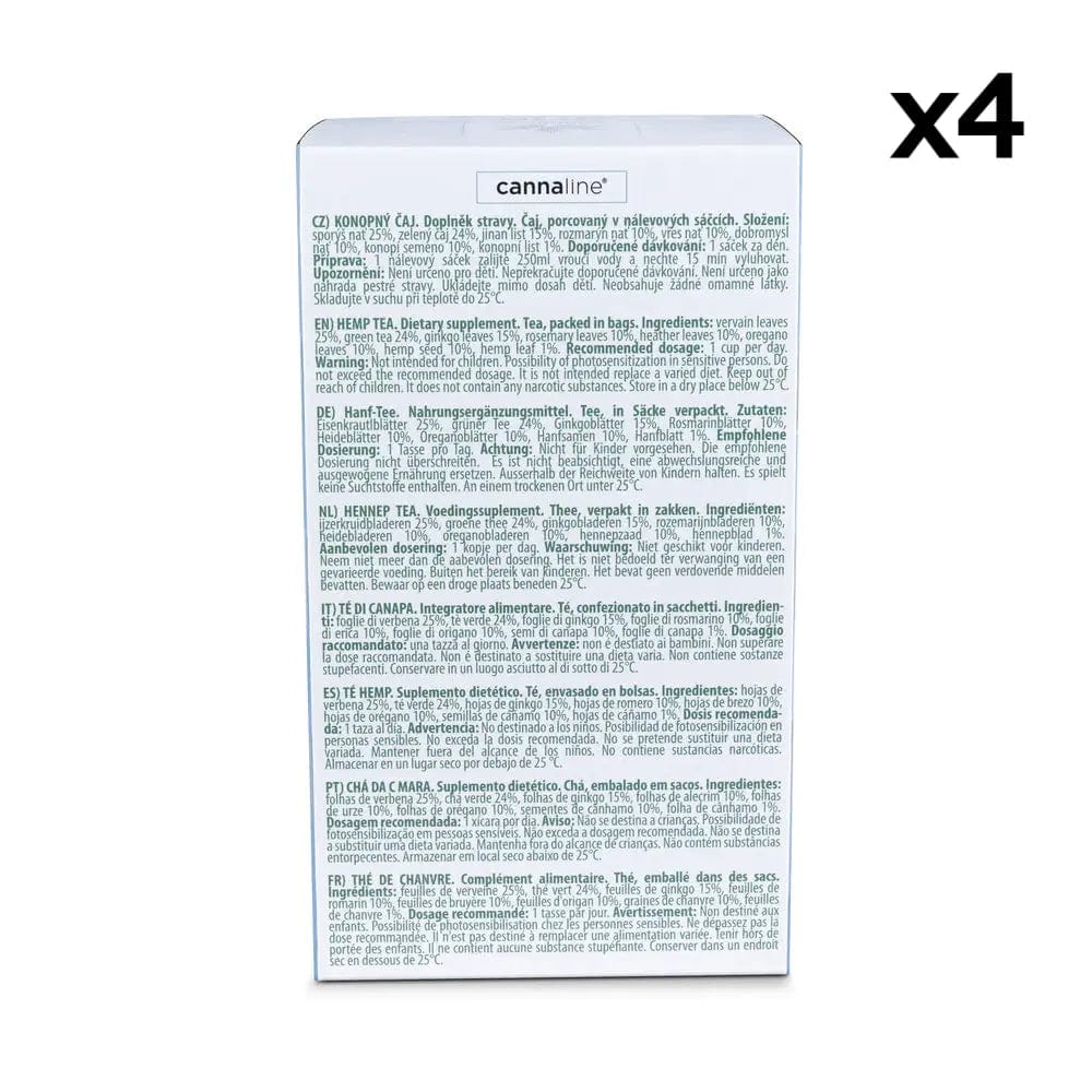 Scatola da tè con memoria sul retro x4